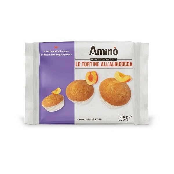 AMINO' LE TORTINE ALBICOCCA 4 PEZZI DA 52,5 G