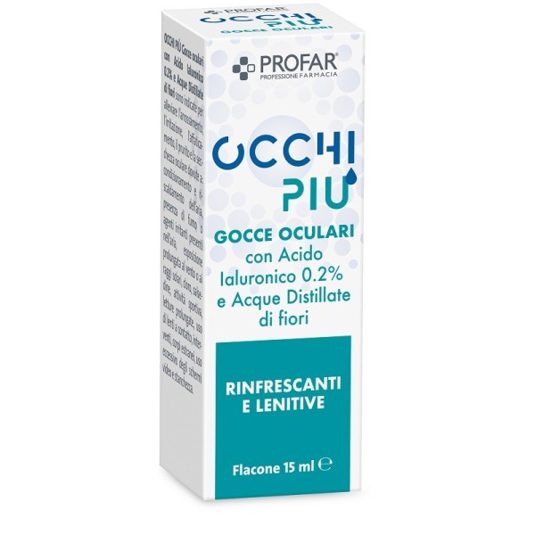 GOCCE OCULARI PROFAR OCCHI PIU' ACIDO IALURONICO 0,2% E ACQUE DISTILLATE DI FIORI 15 ML