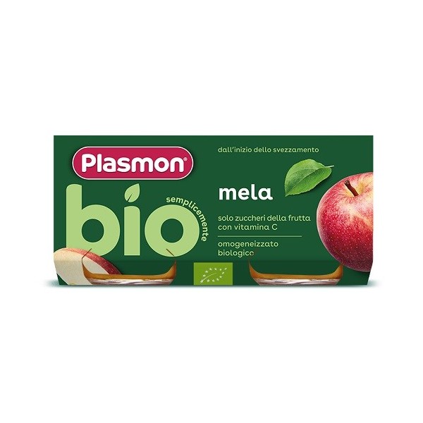 PLASMON OMOGENEIZZATO BIO MELA 2 VASETTI X 80 G