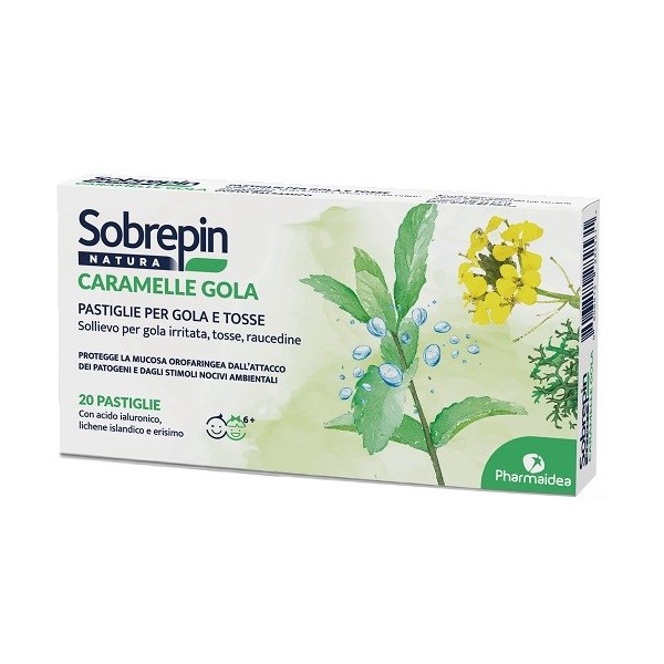 SOBREPIN NATURA CARAMELLA GOLA 20 PASTIGLIE