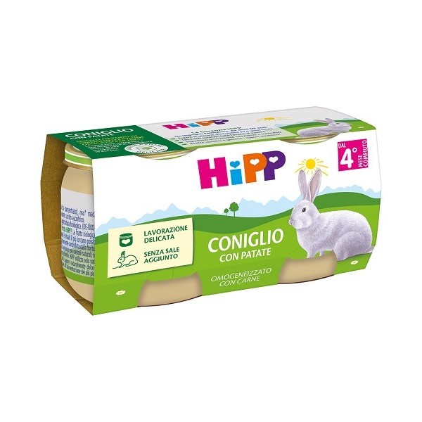 HIPP OMOGENEIZZATO CONIGLIO CON PATATE 2 PEZZI DA 80 G