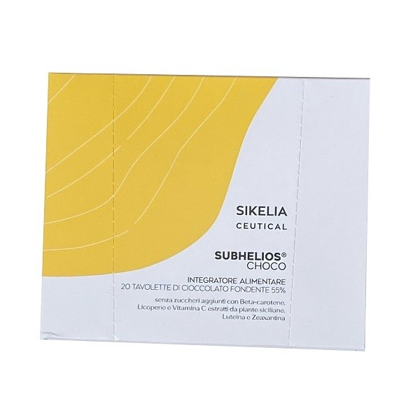 SUBHELIOS CHOCO 20 BARRETTE DI CIOCCOLATO FONDENTE 55% DA 7 G