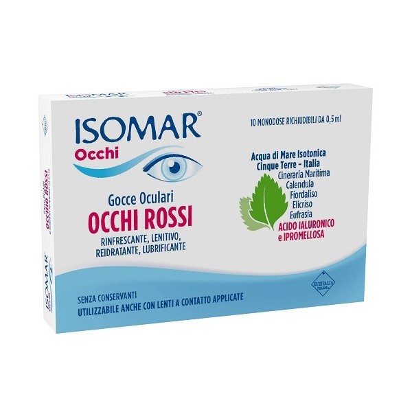 ISOMAR OCCHI ROSSI GOCCE OCULARI ACIDO IALURONICO 0,20% 10 FLACONCINI