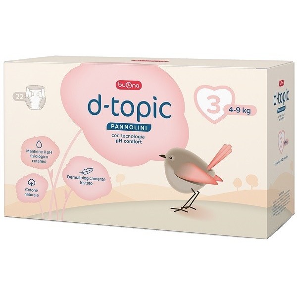 D-TOPIC PANNOLINI TAGLIA 3 22 PEZZI