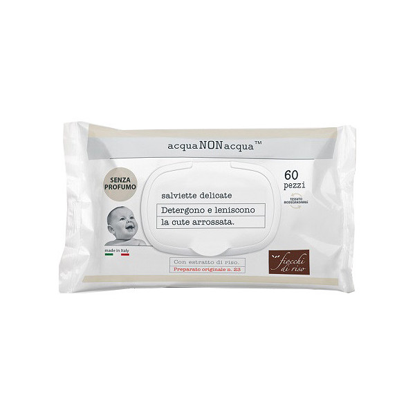 FIOCCHI DI RISO ACQUA NON ACQUA SENZA PROFUMO 60 SALVIETTE