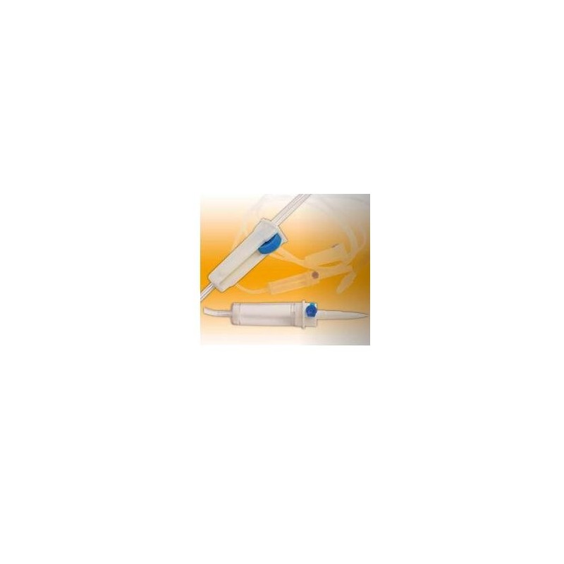DEFLUSSORE PER INFUSIONE STERILE FLEBO SENZA AGO CON ROLLER CURA IN APIROGENO MONOUSO 1 PEZZO