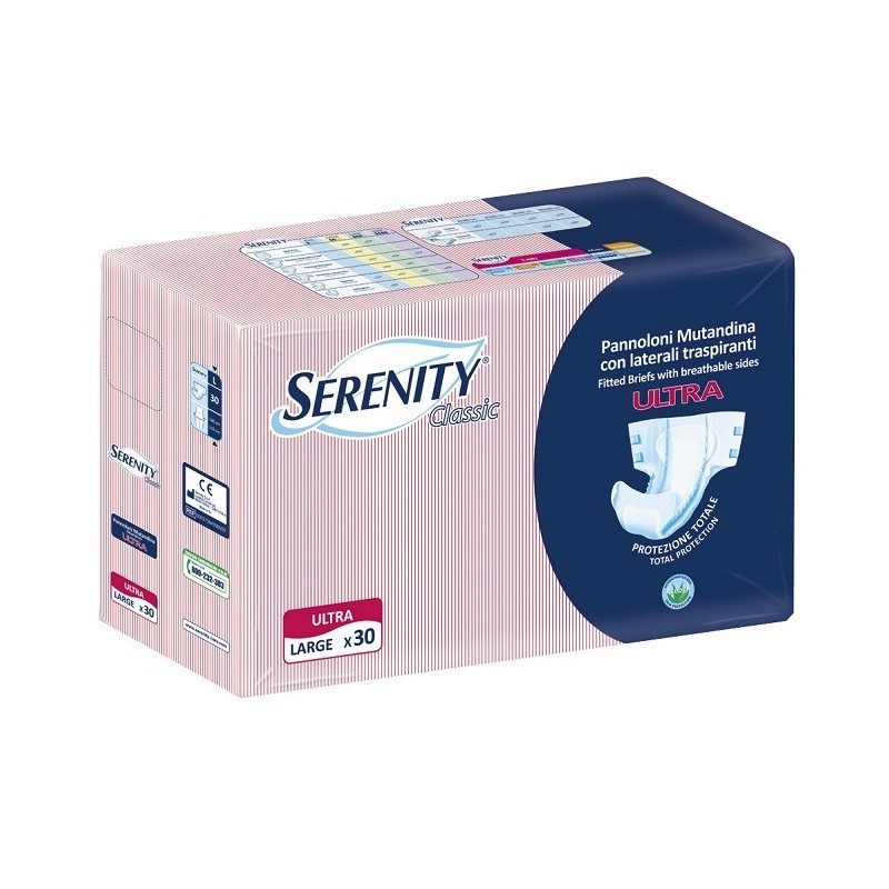 PANNOLONE A MUTANDINA SERENITY CLASSIC ULTRA ALOE LARGE 30 PEZZI