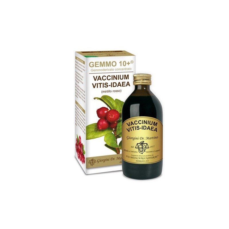 GEMMO 10+ MIRTILLO ROSSO LIQUIDO ANALCOLICO 200 ML