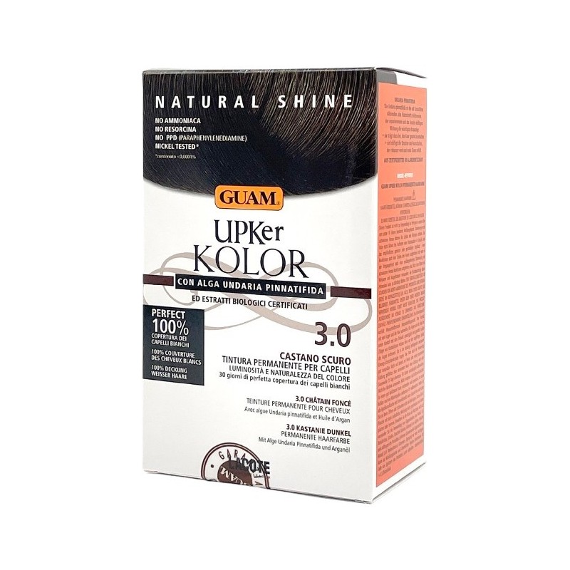 GUAM UPKER KOLOR TINTA CAPELLI 3,0 CASTANO SCURO CON ALGA UNDARIA PINNATIFIDA