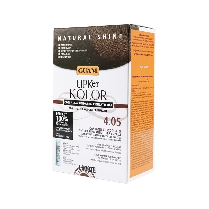 GUAM UPKER KOLOR TINTA CAPELLI 4,05 CASTANO CIOCCOLATO CON ALGA UNDARIA PINNATIFIDA