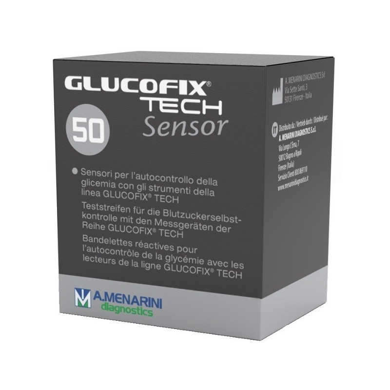 STRISCE MISURAZIONE GLICEMIA GLUCOFIX TECH SENSOR 50 PEZZI