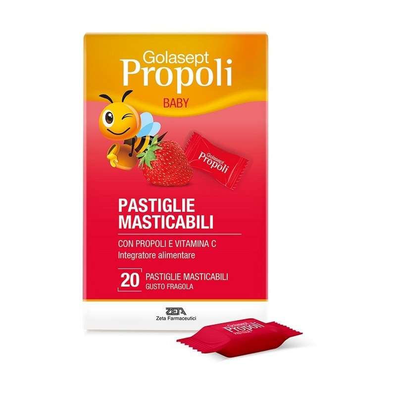 GOLASEPT PROPOLI BABY FRAGOLA 20 PASTIGLIE MASTICABILI
