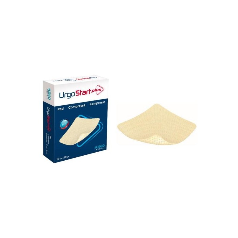 MEDICAZIONE IDRO-DETERGENTE FIBRE POLIASSORBENTI GELIFICANTI URGOSTART PLUS PAD 6X6 CM 10 PEZZI