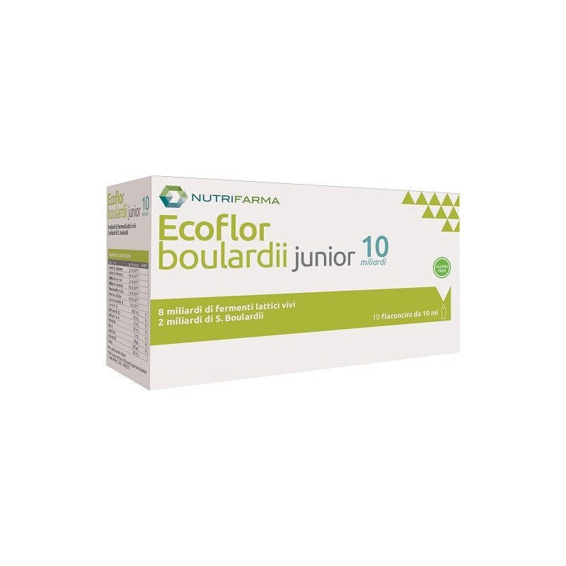 ECOFLOR BOULARDII JUNIOR 10 MILIARDI 10 FLACONCINI DA 10 ML