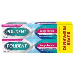 ADESIVO PROTESI DENTALI POLIDENT LUNGA TENUTA 2 TUBETTI X 70 G