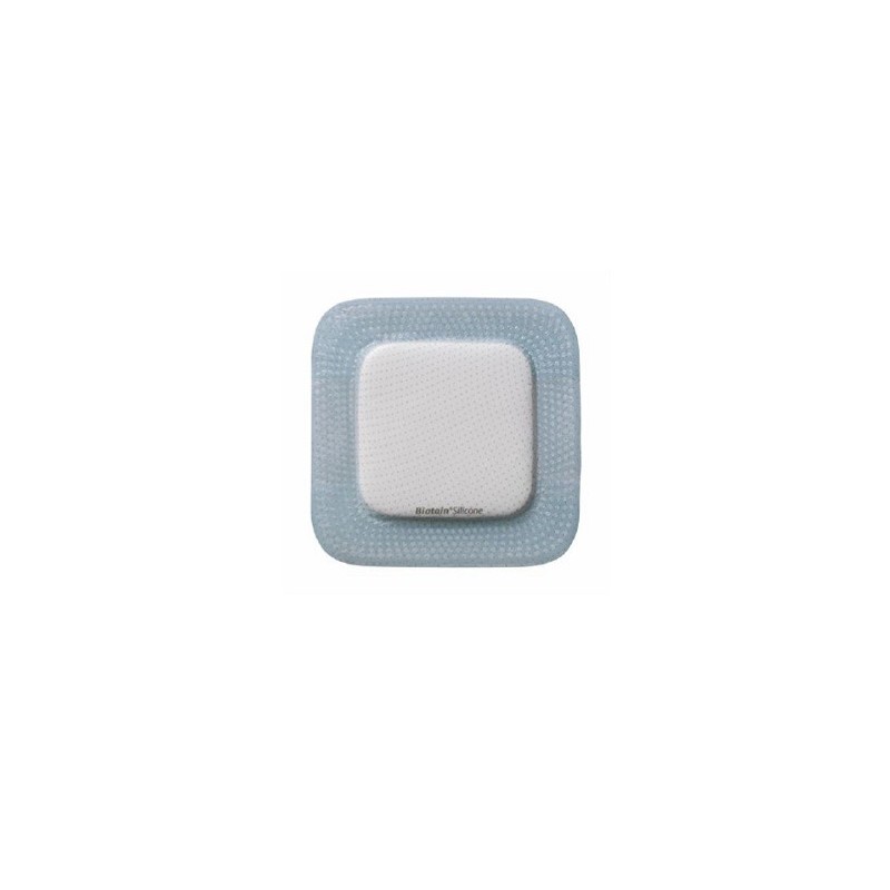 MEDICAZIONE BIATAIN IN SCHIUMA DI POLIURETANO CON BORDO ADESIVO IN SILICONE 10X20 CM 5 PEZZI