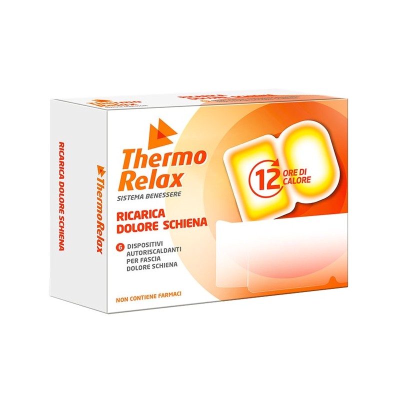 THERMORELAX RICARICA PER FASCIA DOLORE LOMBARE 6 DISPOSITIVI AUTORISCALDANTI