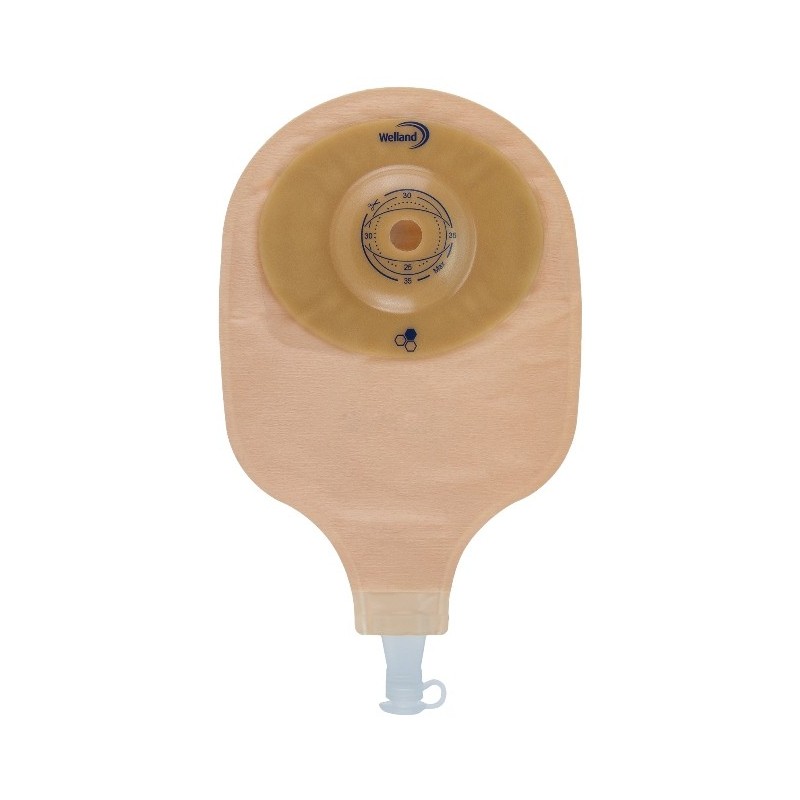 SACCA PER UROSTOMIA OPACA RITAGLIABILE AURUM CONVEX URO MIDI SMALL DIAMETRO 13-25 MM 10 PEZZI