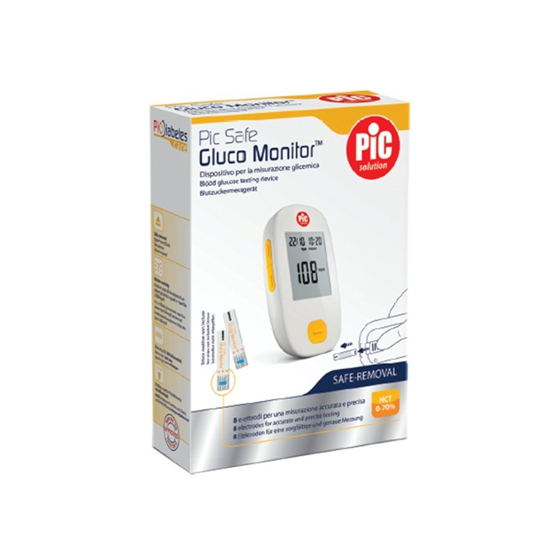 GLUCOMETRO CON MONITOR PIC GLUCO SAFE 1 PEZZO