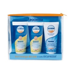 LEOCREMA TAVEL KIT SOLARI 3 PEZZI 1 LATTE SOLARE DELICATO VISO E CORPO 30SPF + 1 LATTE SOLARE DELICATO VISO E CORPO 50SPF + 1 LA