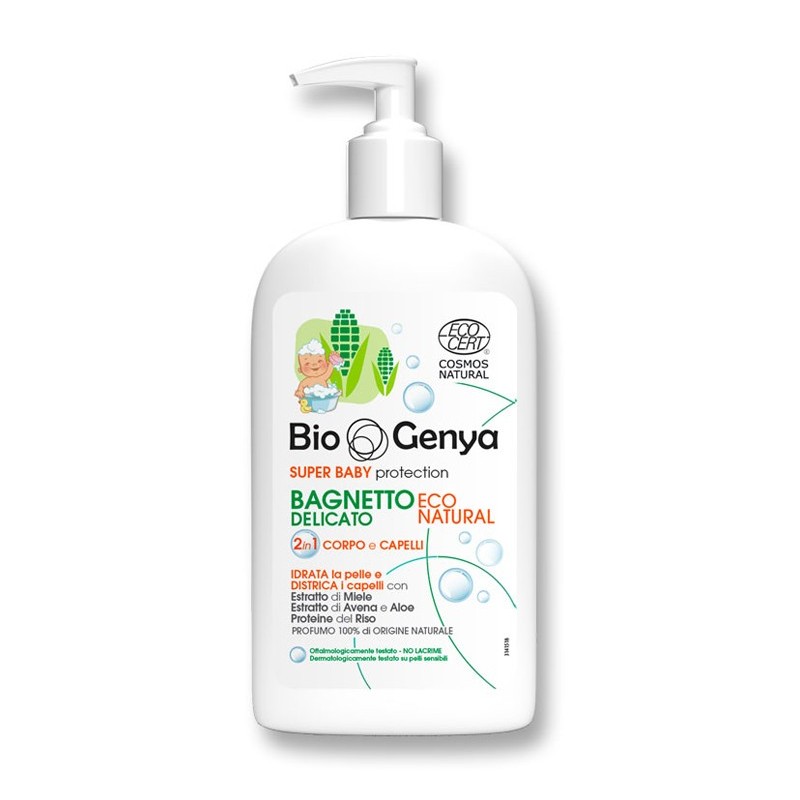 BIOGENYA SUPER BABY PROTECTION 2IN1 CORPO E CAPELLI BAGNETTO DELICATO BIO 400 ML