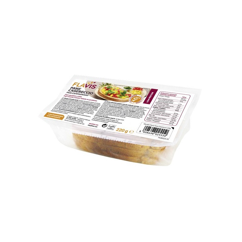 FLAVIS PANE CASERECCIO PANE APROTEICO A FETTE 220 G