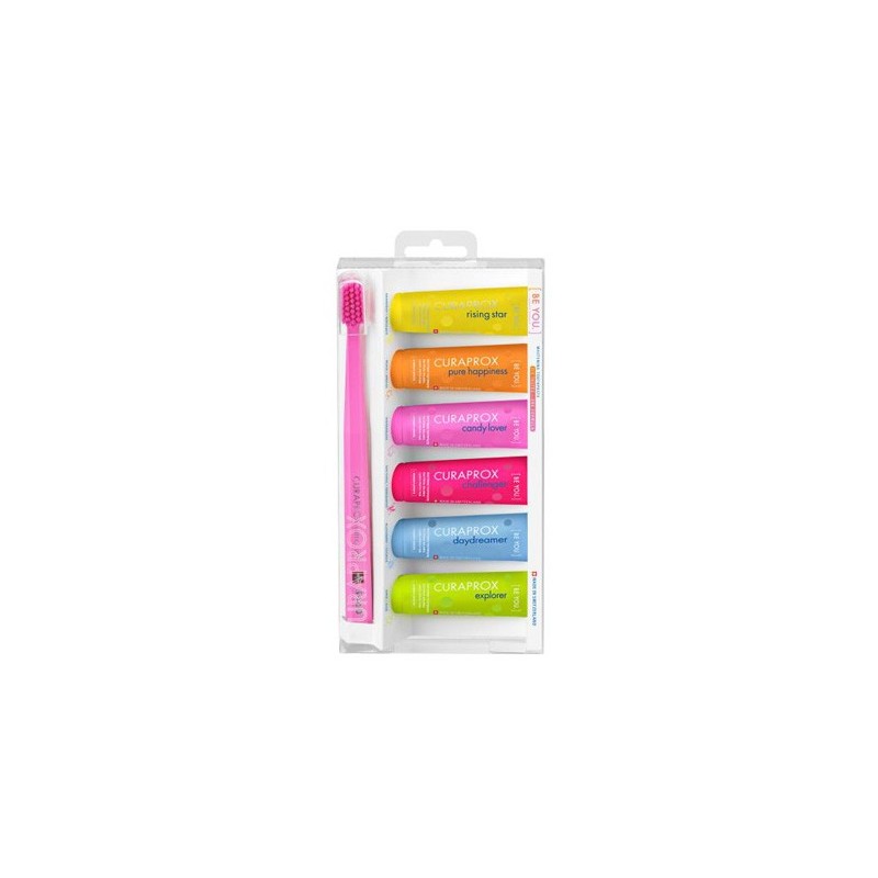 CURAPROX BE YOU MIXED SET 6 DENTIFRICI DA 10 ML + 1 SPAZZOLINO CS 5460