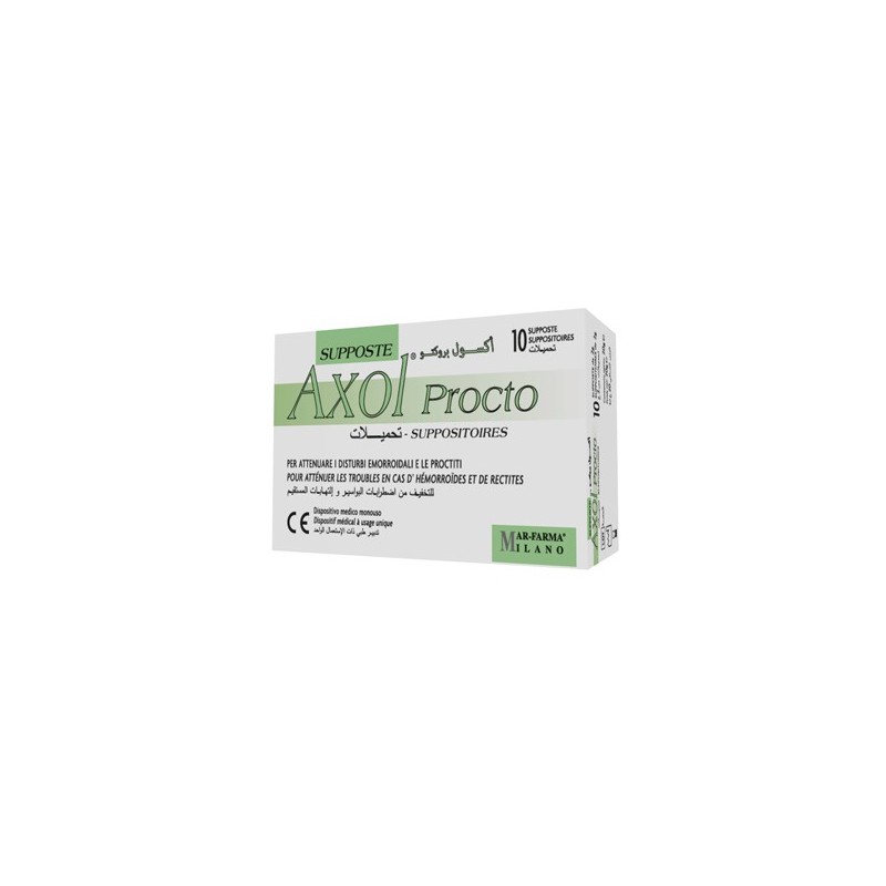 AXOL PROCTO 10 SUPPOSTE X 2 G