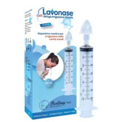 LAVONASE IRRIGAZIONE NASALE NON STERILE SIRINGA 60 ML + LUER-LOCK CON CAPPUCCIO + UGELLO NASALE CON RACCORDO LUER-LOCK + PERFORA
