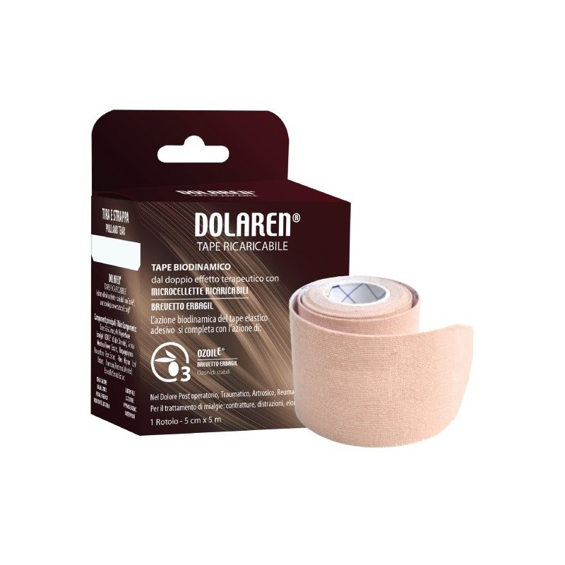 DOLAREN TAPE RICARICABILE CEROTTO TERAPEUTICO BEIGE CM 5X5 M IN ROTOLO