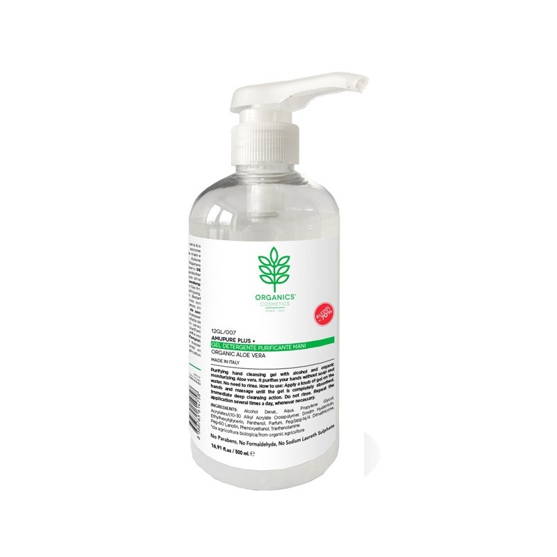 AMUPURE PLUS+ GEL DETERGENTE PURIFICANTE MANI CON ALCOOL 70% 500 ML
