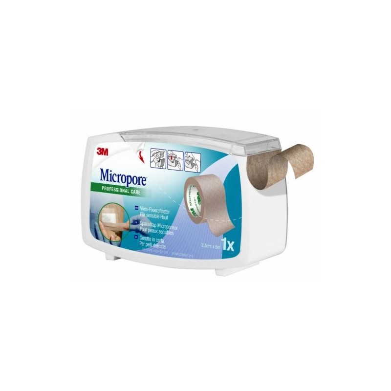 CEROTTO IN CARTA MICROPORE SURGICAL TAPE TAN M5X25MM DISPENSER