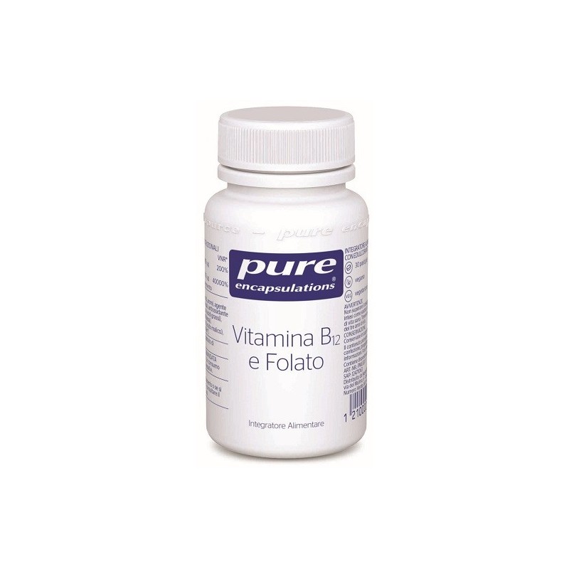 PURE ENCAPSULATIONS VITAMINA B12 E FOLATO 30 PASTIGLIE