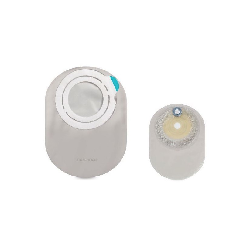 SENSURA MIO FLEX SISTEMA 2 PEZZI CON AGGANCIO ADESIVO SACCA COLOSTOMIA A FONDO CHIUSO TRASPARENTE 50MM 30 PEZZI