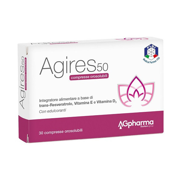 AGIRES 50 30 COMPRESSE OROSOLUBILI SCATOLA 5,4 G