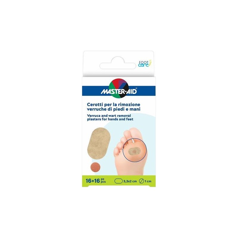 CEROTTO VERRUCHE MASTER-AID FOOTCARE PIEDI/MANI 16 PEZZI E4