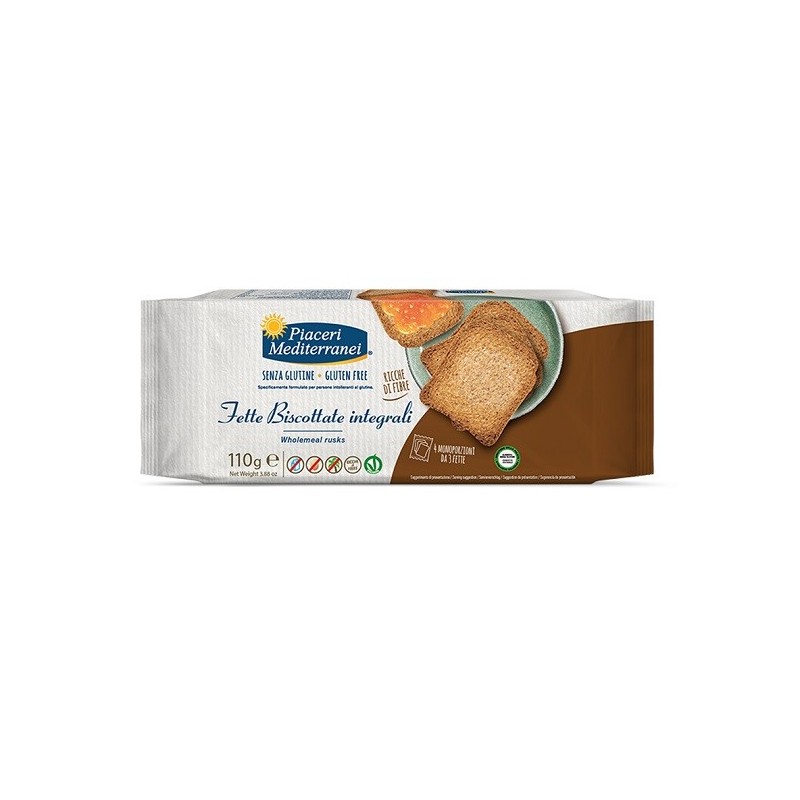 PIACERI MEDITERRANEI FETTE BISCOTTATE INTEGRALI 110 G