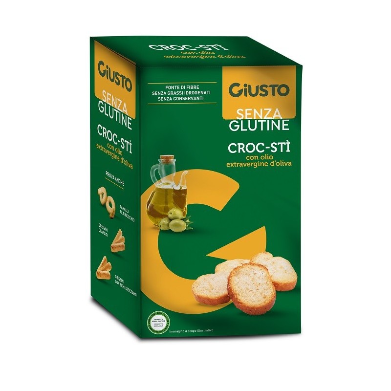 GIUSTO SENZA GLUTINE CROC-STI' CON OLIO EXTRAVERGINE D'OLIVA 100 G