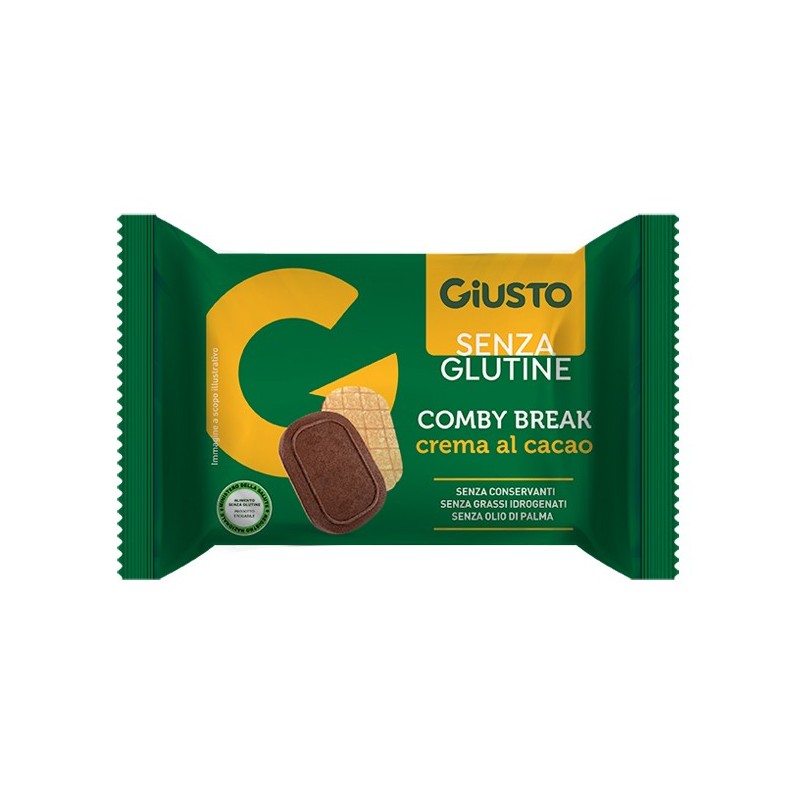 GIUSTO SENZA GLUTINE COMBY BREAK CREMA CACAO 26 G