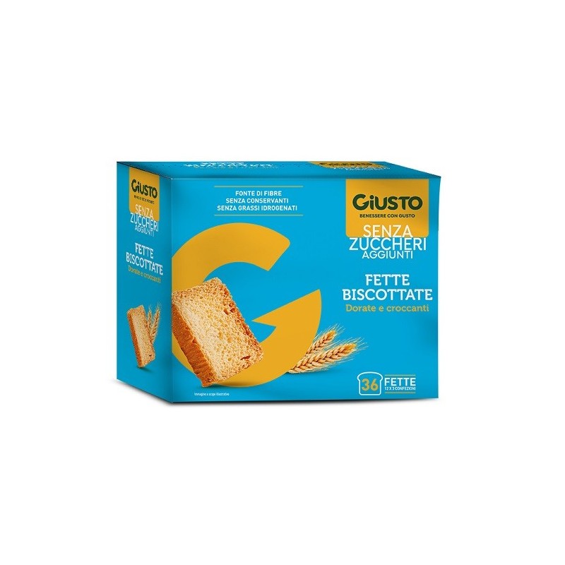 GIUSTO SENZA ZUCCHERO FETTE BISCOTTATE 300 G