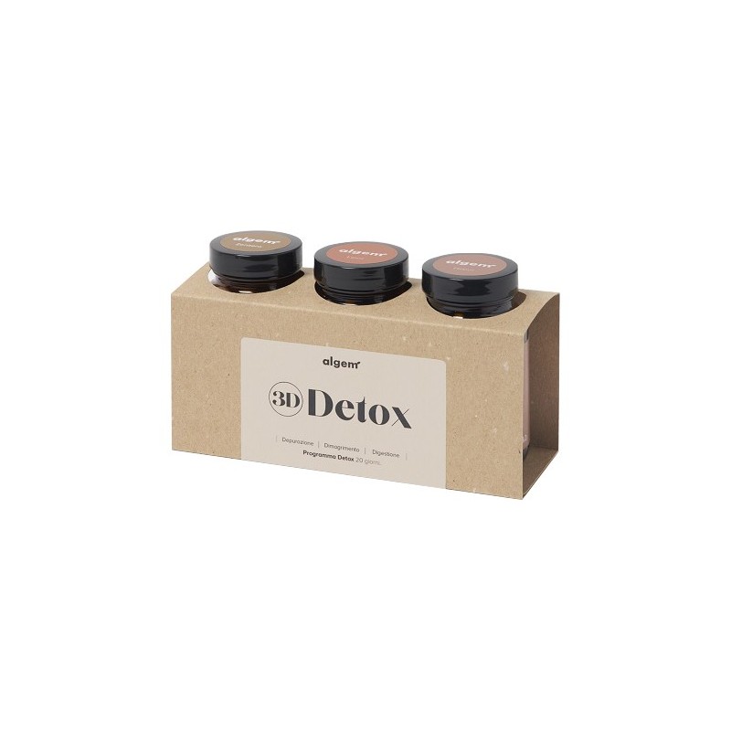 ALGEM NATURA 3D DETOX PACK COMPOSTO DA 3 PRODOTTI  ALGEM SUPREME ZENZERO 50 COMPRESSE + ALGEM SUPREME LIPOS 40 CAPSULE + ALGEM S