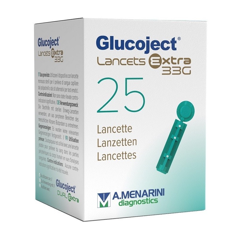 LANCETTA PUNGIDITO GLUCOJET EXTRA GAUGE 33 25 PEZZI