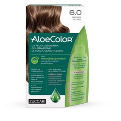 ALOECOLOR 6,0 BIONDO SCURO TINTA PERMANENTE CAPELLI COLORE AD ALTA PIGMENTAZIONE 50 ML + RIVELATORE ALOEOSSIGENATA 75 ML + SHAMP