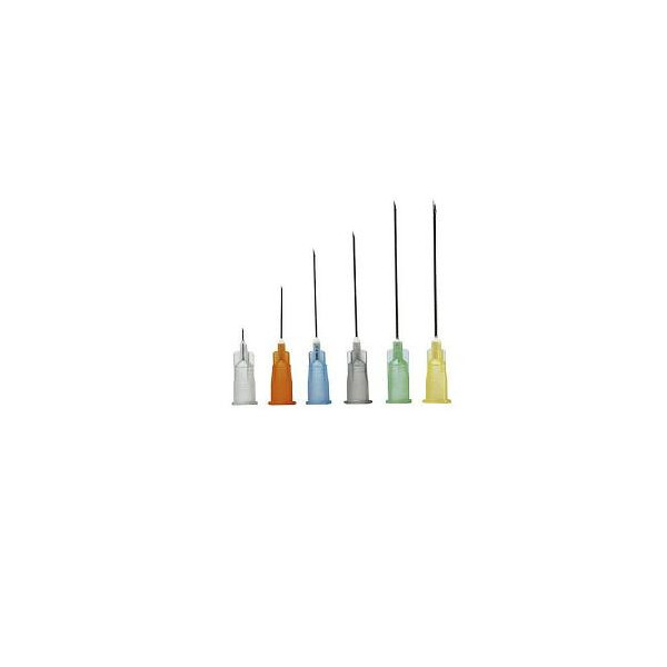 AGO IPODERMICO STERILE PIC CONO LUER LOCK GAUGE 25 0,50 MM LUNGHEZZA 16 MM CODICE COLORE ARANCIO IN BLISTER SINGOLO 100 PEZZI