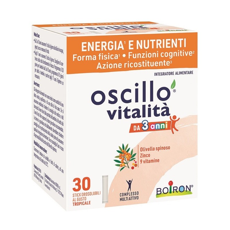 OSCILLO VITALITA' 3+ 30 STICK OROSOLUBILI