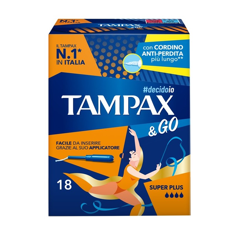 TAMPAX &GO SUPER PLUS 18 PEZZI