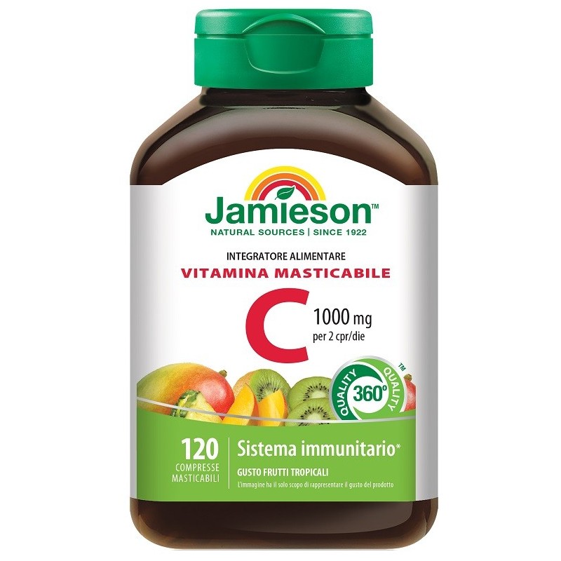 JAMIESON VITAMINA C 1000 120 COMPRESSE MASTICABILI FRUTTI TROPICALI