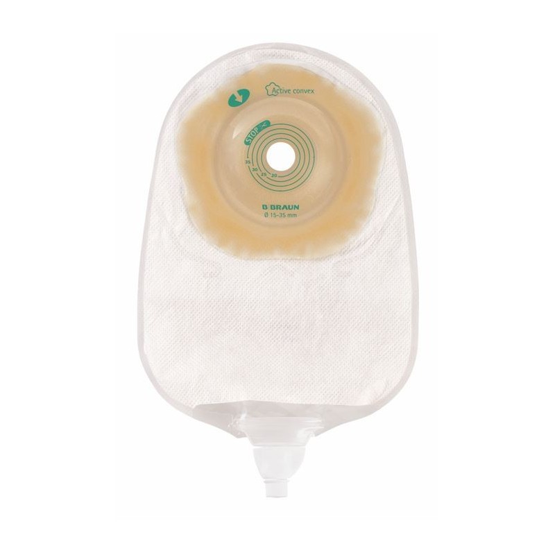 SACCA UROSTOMIA FLEXIMA ACTIVE O'CONVEX TRASPARENTE 15-35 MM 10 PEZZI