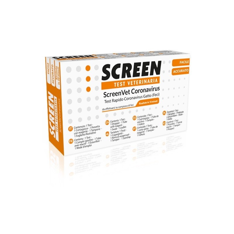 SCREENVET TEST RAPIDO VETERINARIA CORONAVIRUS FECI GATTO