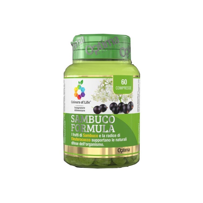 COLOURS OF LIFE SAMBUCO FORMULA 60 COMPRESSE FLACONE PLASTICA